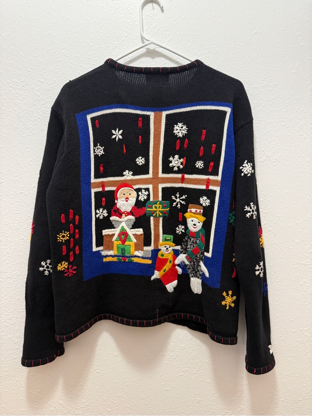 Vintage Designers Originals Ugly Christmas Grannycore Santa Sweater Large